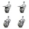 Service Caster 3 Inch Gray Polyurethane Swivel 12mm Stem Caster Total Lock Brake SCC, 2PK SCC-TSTTL20S314-PPUB-M1215-2-S-2 - alternate 2